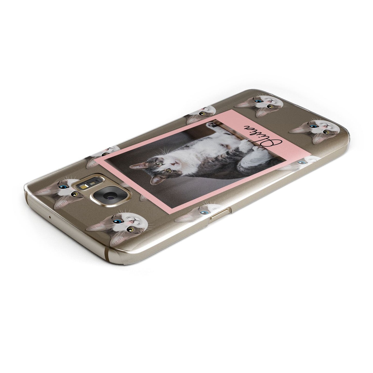 Personalised Cat Photo Samsung Galaxy Case Top Cutout