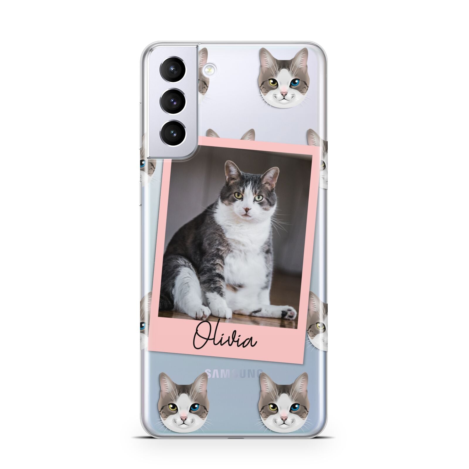 Personalised Cat Photo Samsung S21 Plus Case