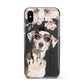 Personalised Catahoula Leopard Dog Apple iPhone Xs Impact Case Black Edge on Black Phone