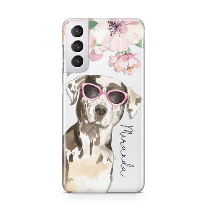 Personalised Catahoula Leopard Dog Samsung S21 Case