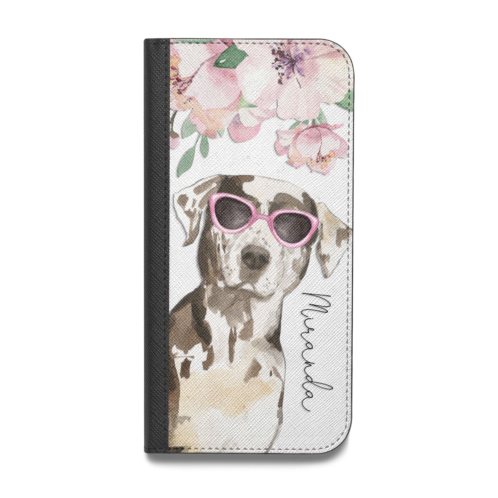 Personalised Catahoula Leopard Dog Vegan Leather Flip Samsung Case