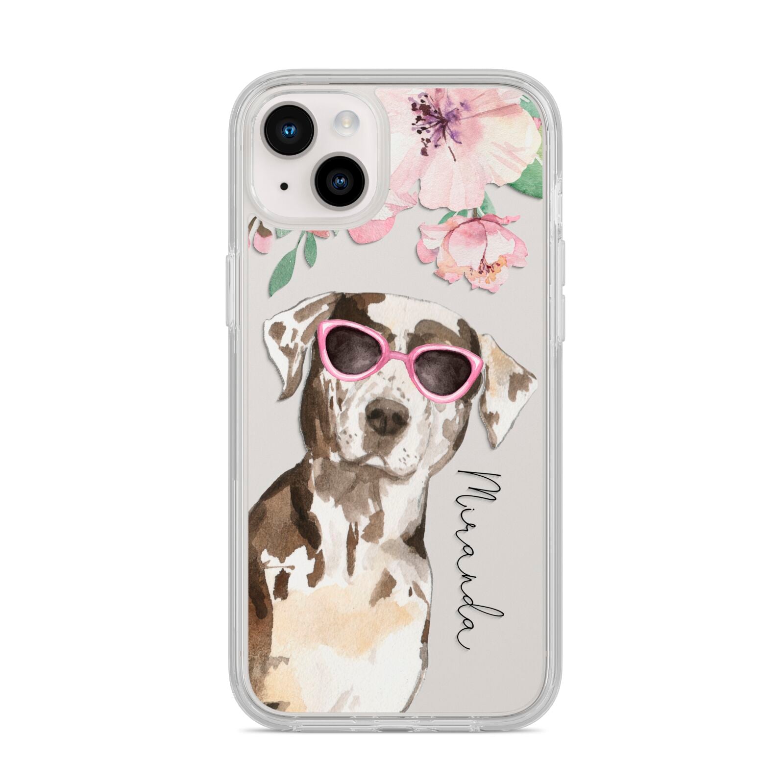 Personalised Catahoula Leopard Dog iPhone 14 Plus Clear Tough Case Starlight