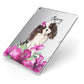 Personalised Cavalier King Charles Spaniel Apple iPad Case on Silver iPad Side View
