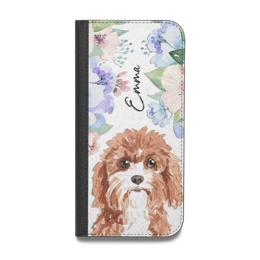 Personalised Cavapoo Vegan Leather Flip Samsung Case