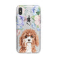 Personalised Cavapoo iPhone X Bumper Case on Silver iPhone Alternative Image 1