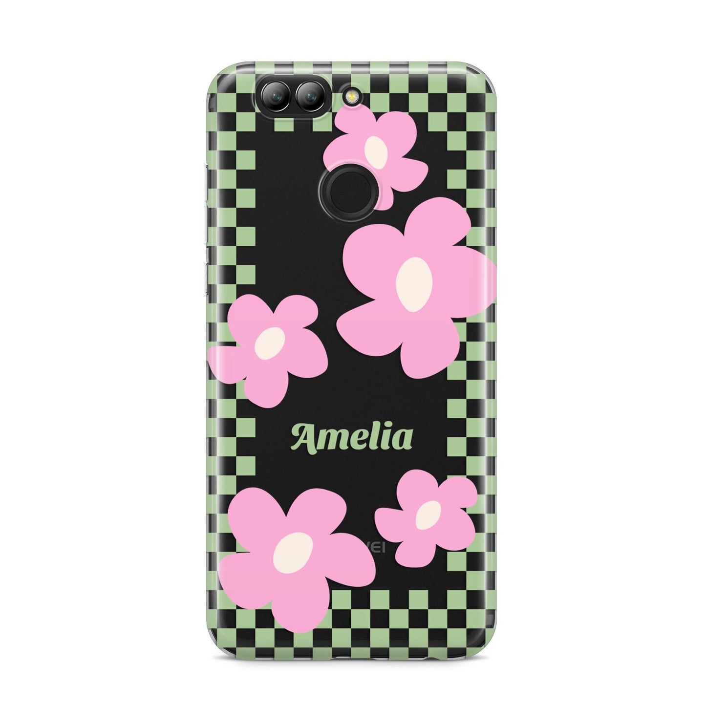 Personalised Check Floral Huawei Nova 2s Phone Case