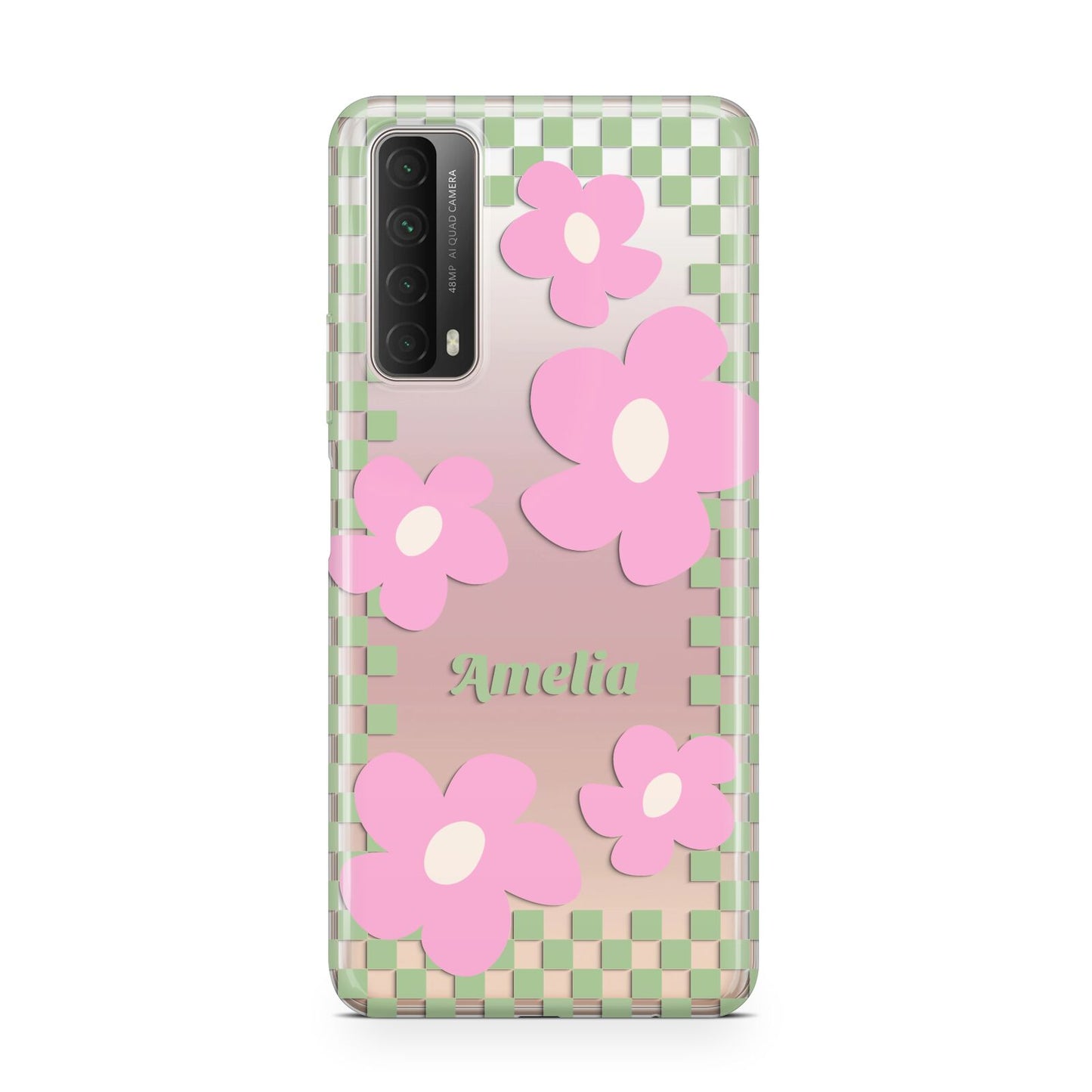 Personalised Check Floral Huawei P Smart 2021