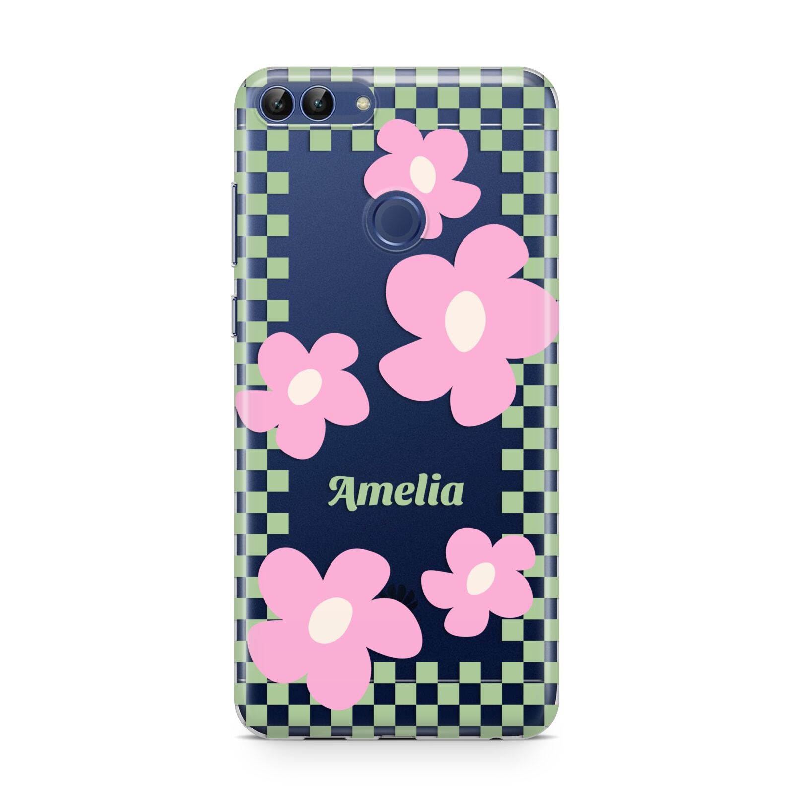 Personalised Check Floral Huawei P Smart Case