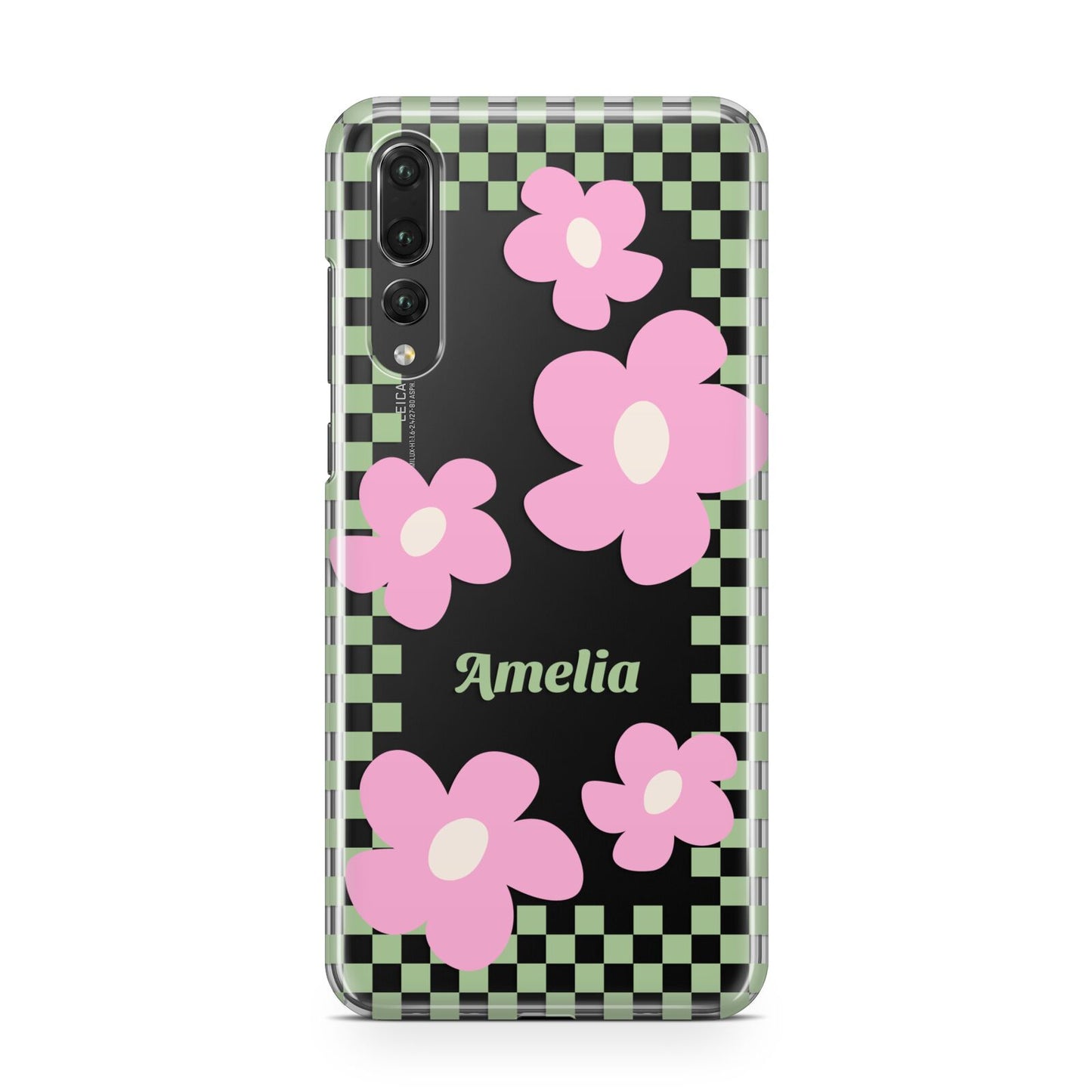 Personalised Check Floral Huawei P20 Pro Phone Case