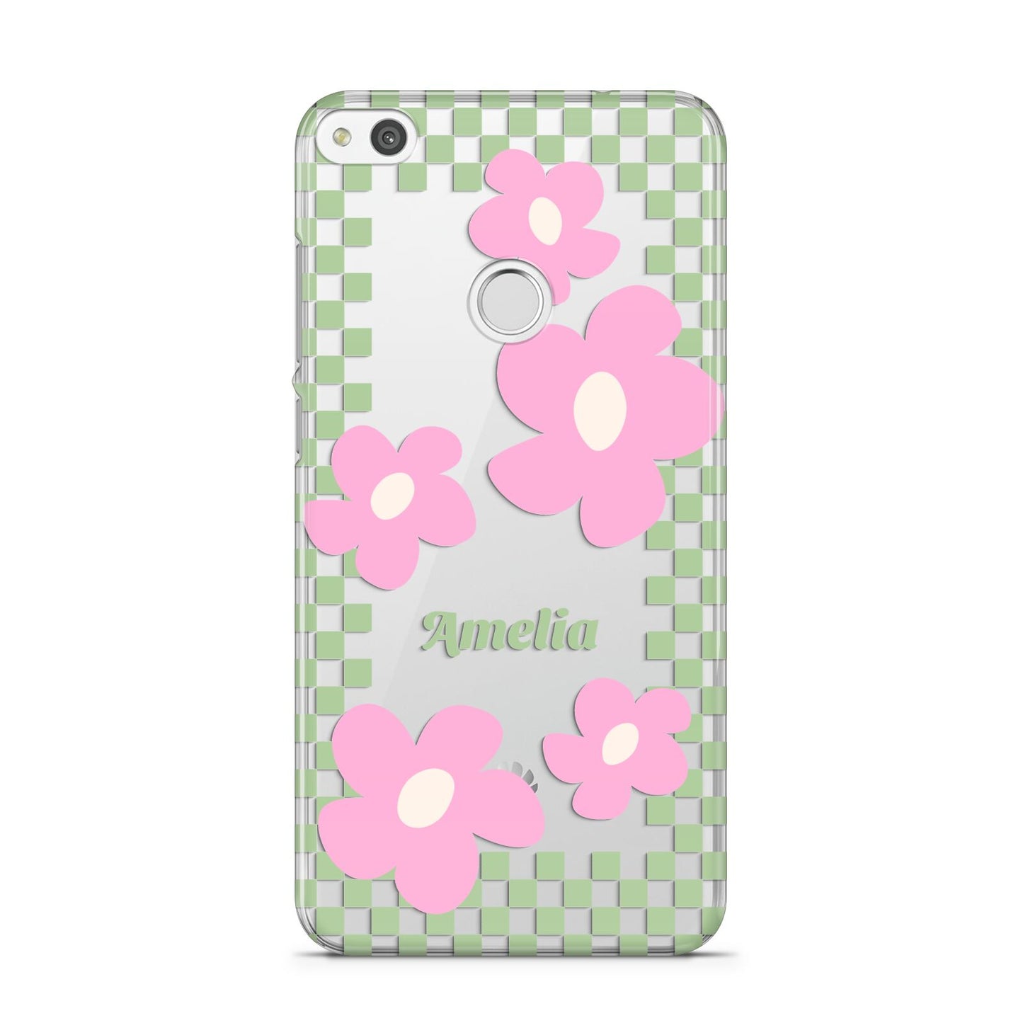 Personalised Check Floral Huawei P8 Lite Case