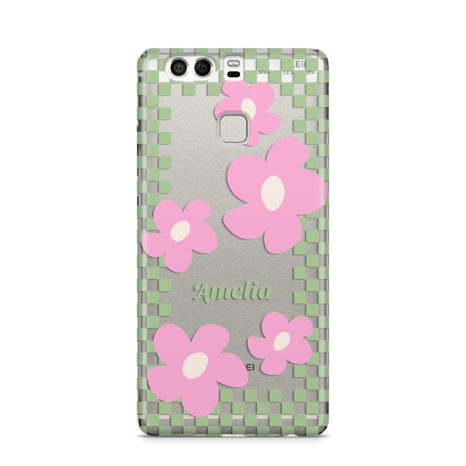 Personalised Check Floral Huawei P9 Case