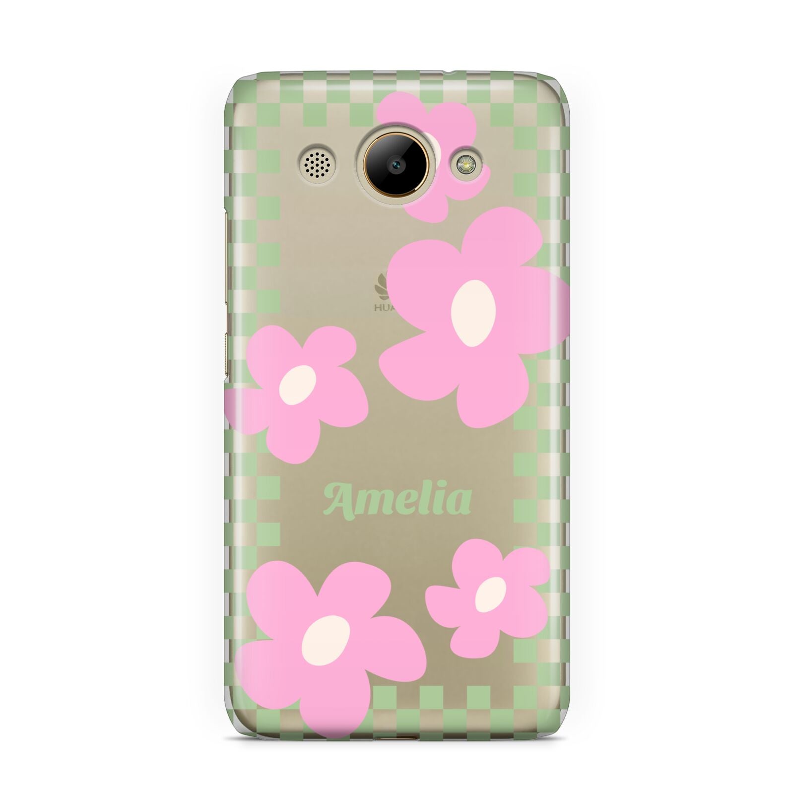 Personalised Check Floral Huawei Y3 2017