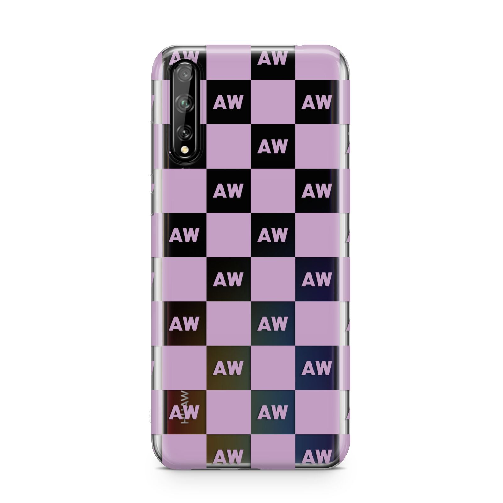 Personalised Check Grid Huawei Enjoy 10s Phone Case