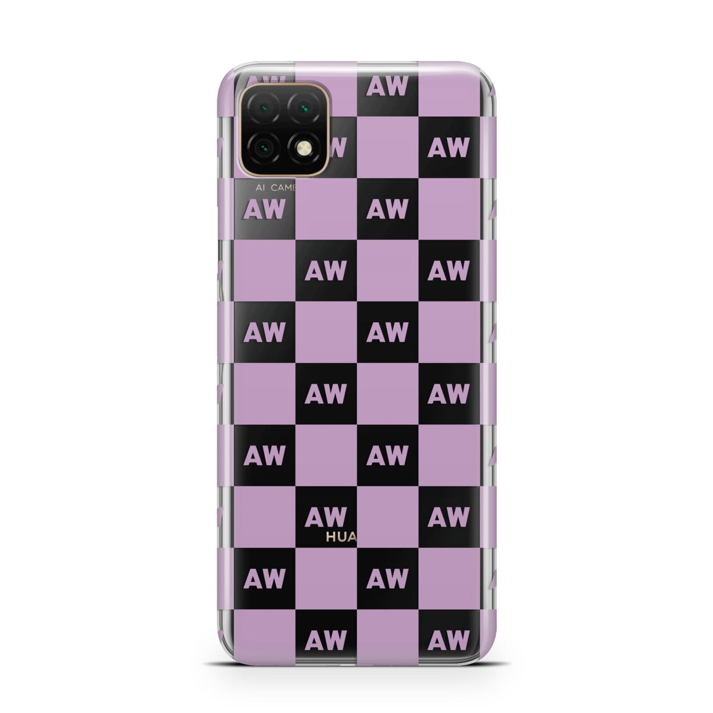 Personalised Check Grid Huawei Enjoy 20 Phone Case