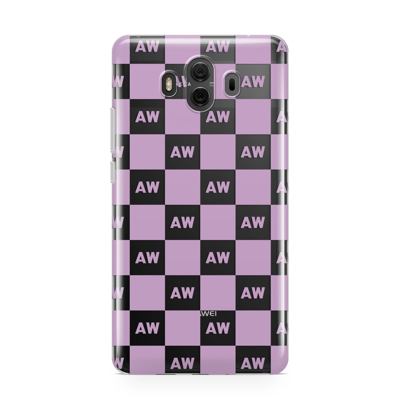 Personalised Check Grid Huawei Mate 10 Protective Phone Case