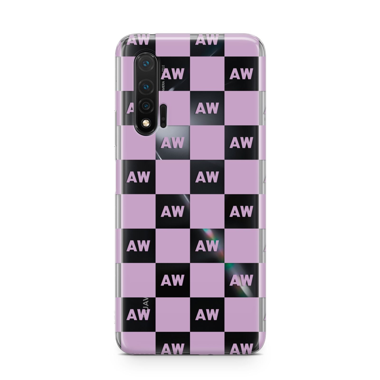 Personalised Check Grid Huawei Nova 6 Phone Case