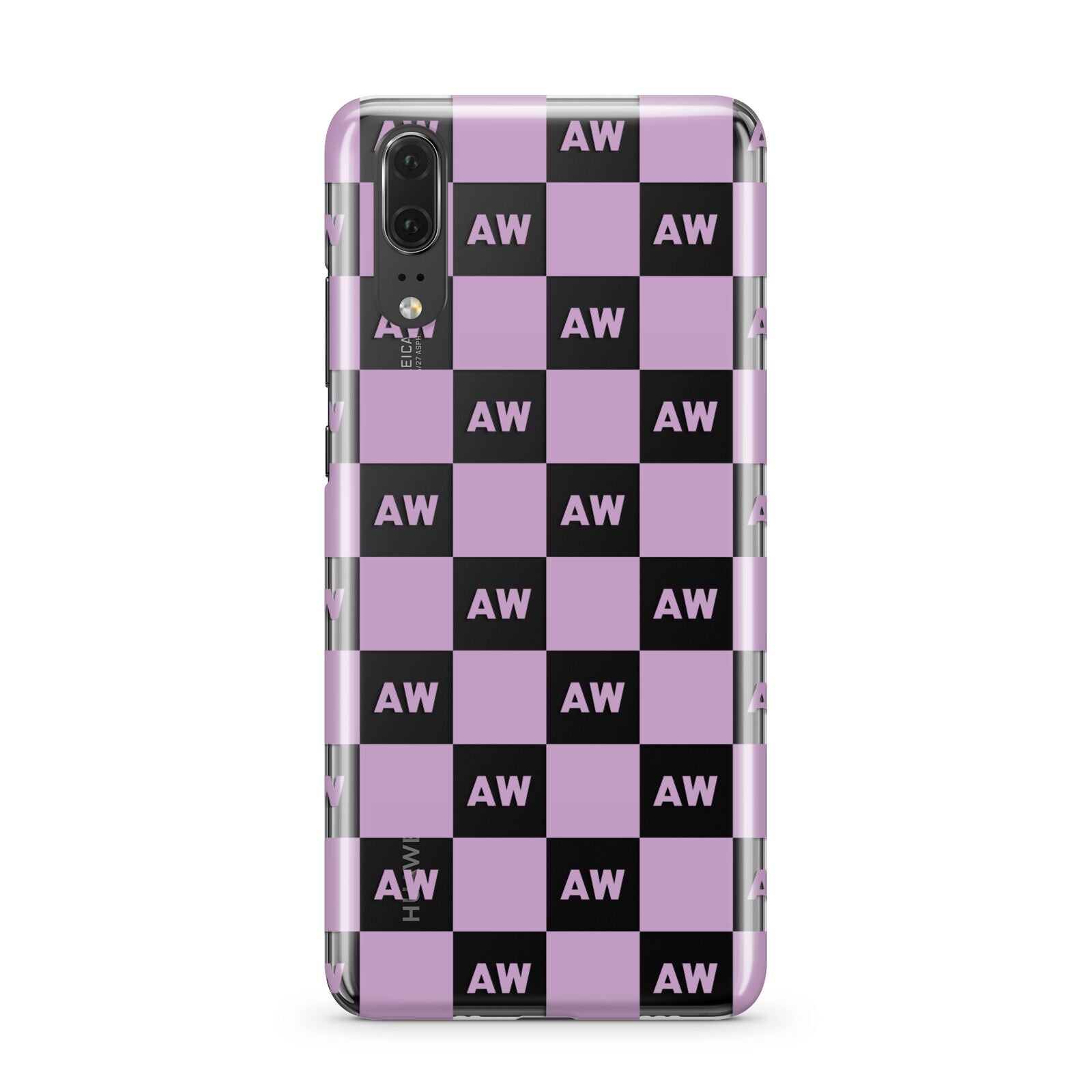 Personalised Check Grid Huawei P20 Phone Case