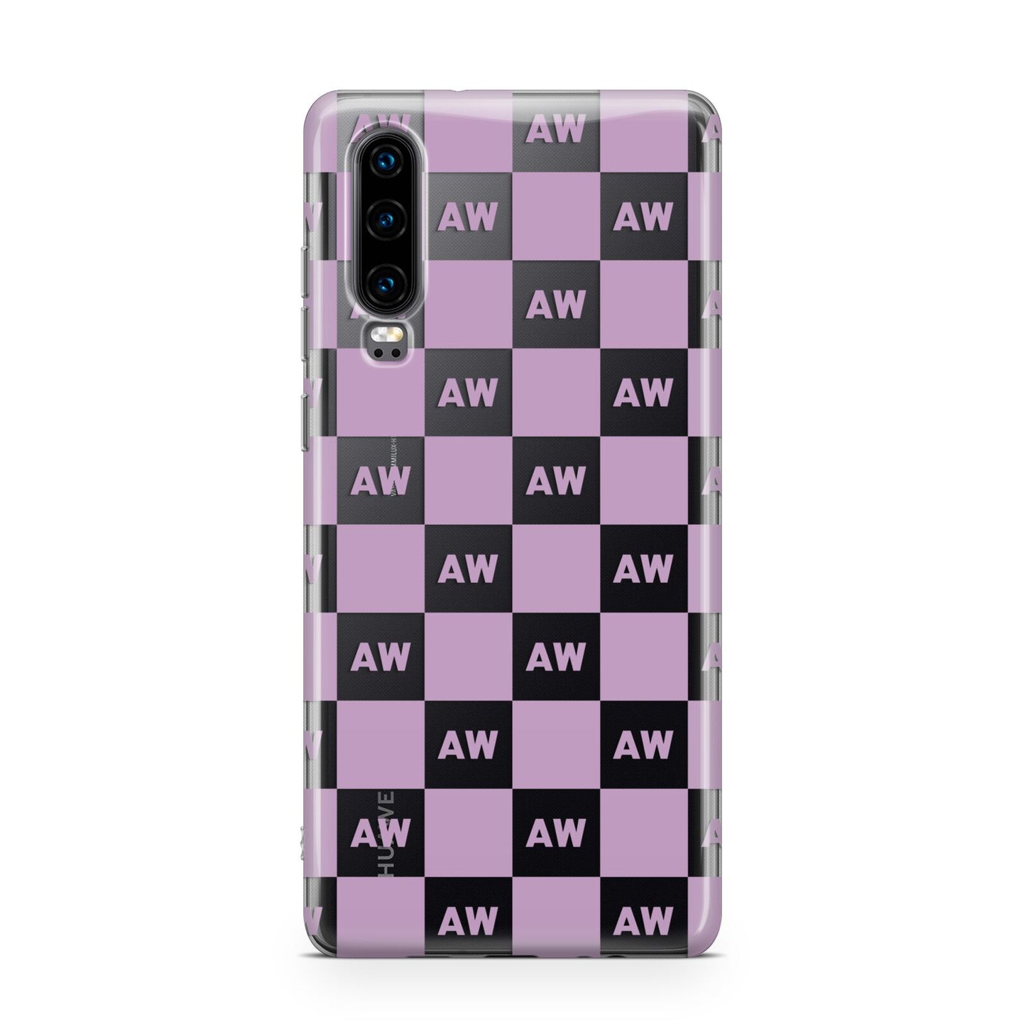 Personalised Check Grid Huawei P30 Phone Case