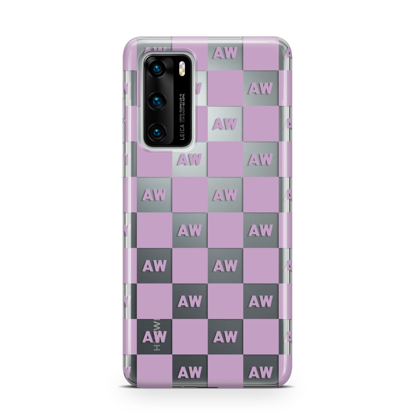 Personalised Check Grid Huawei P40 Phone Case