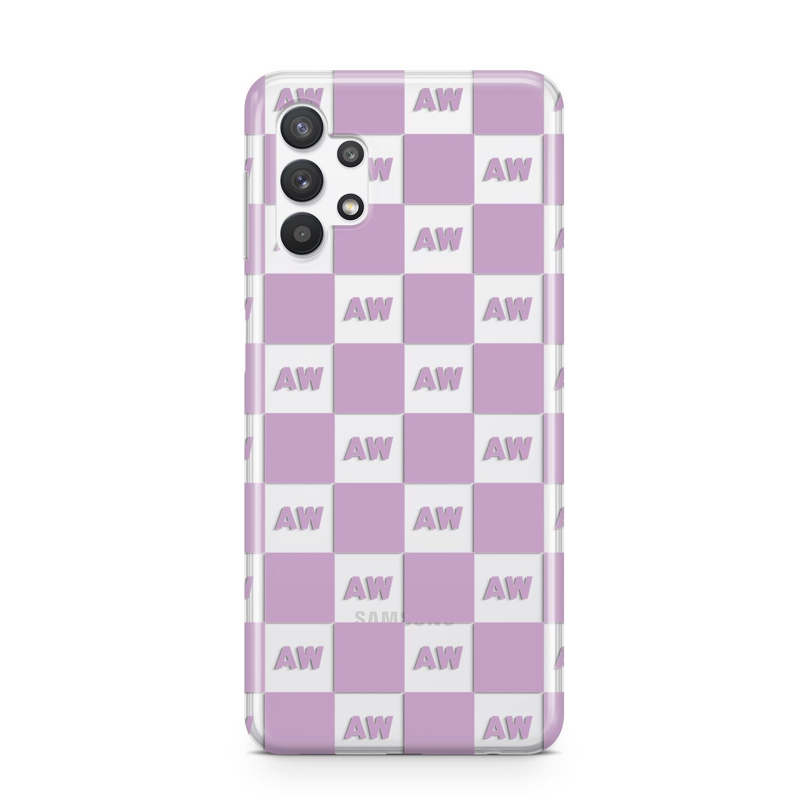 Personalised Check Grid Samsung A32 5G Case