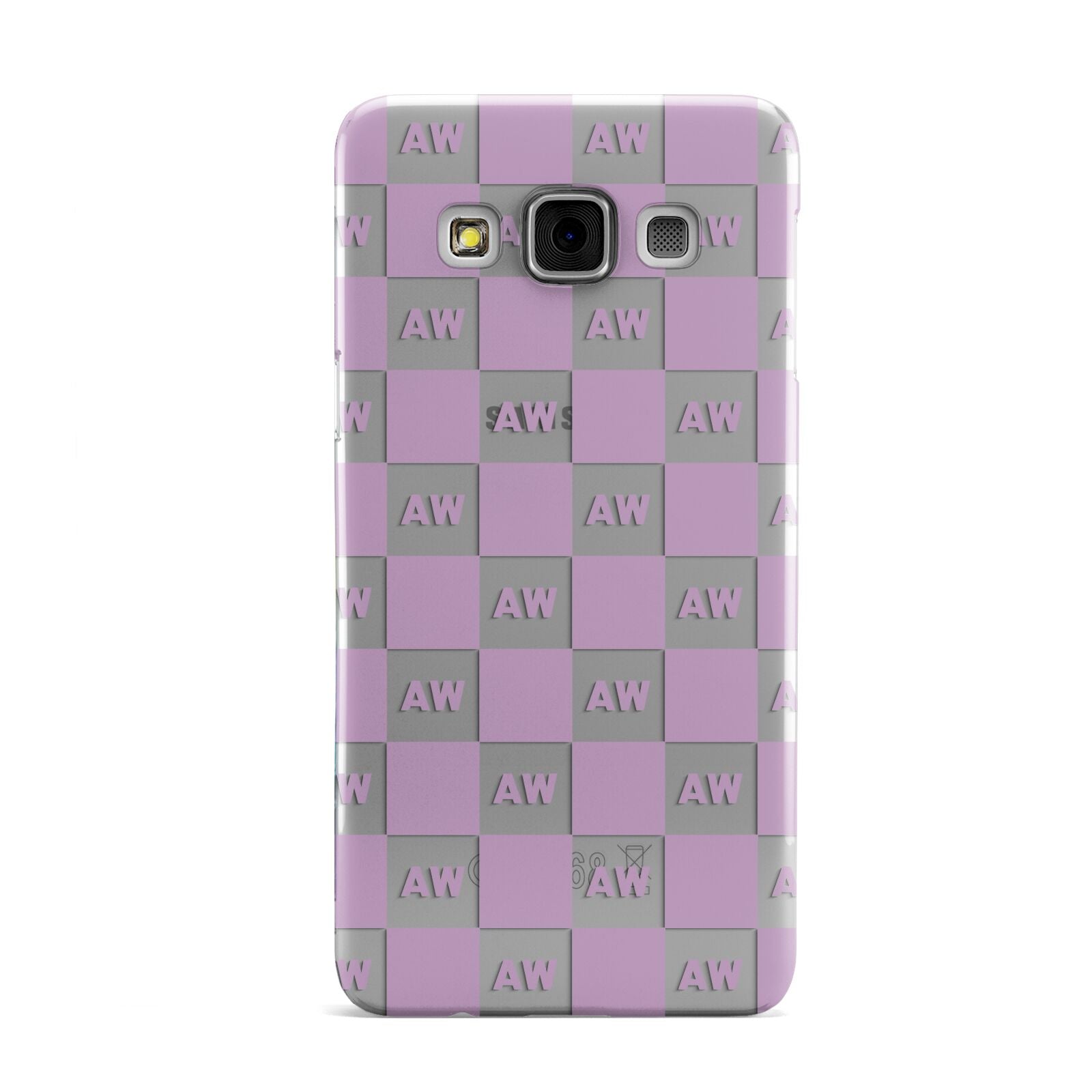 Personalised Check Grid Samsung Galaxy A3 Case