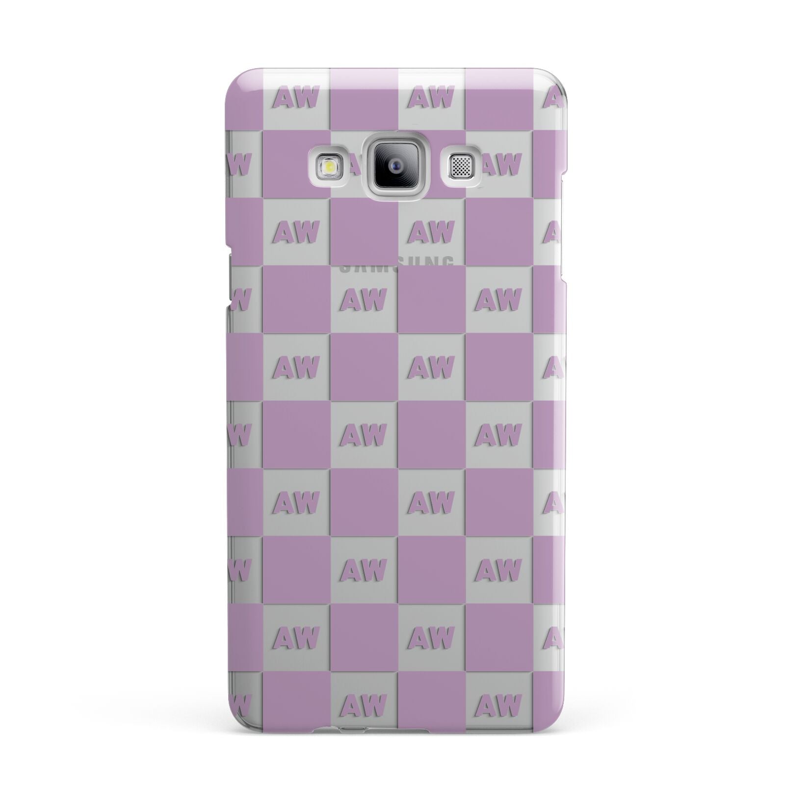 Personalised Check Grid Samsung Galaxy A7 2015 Case