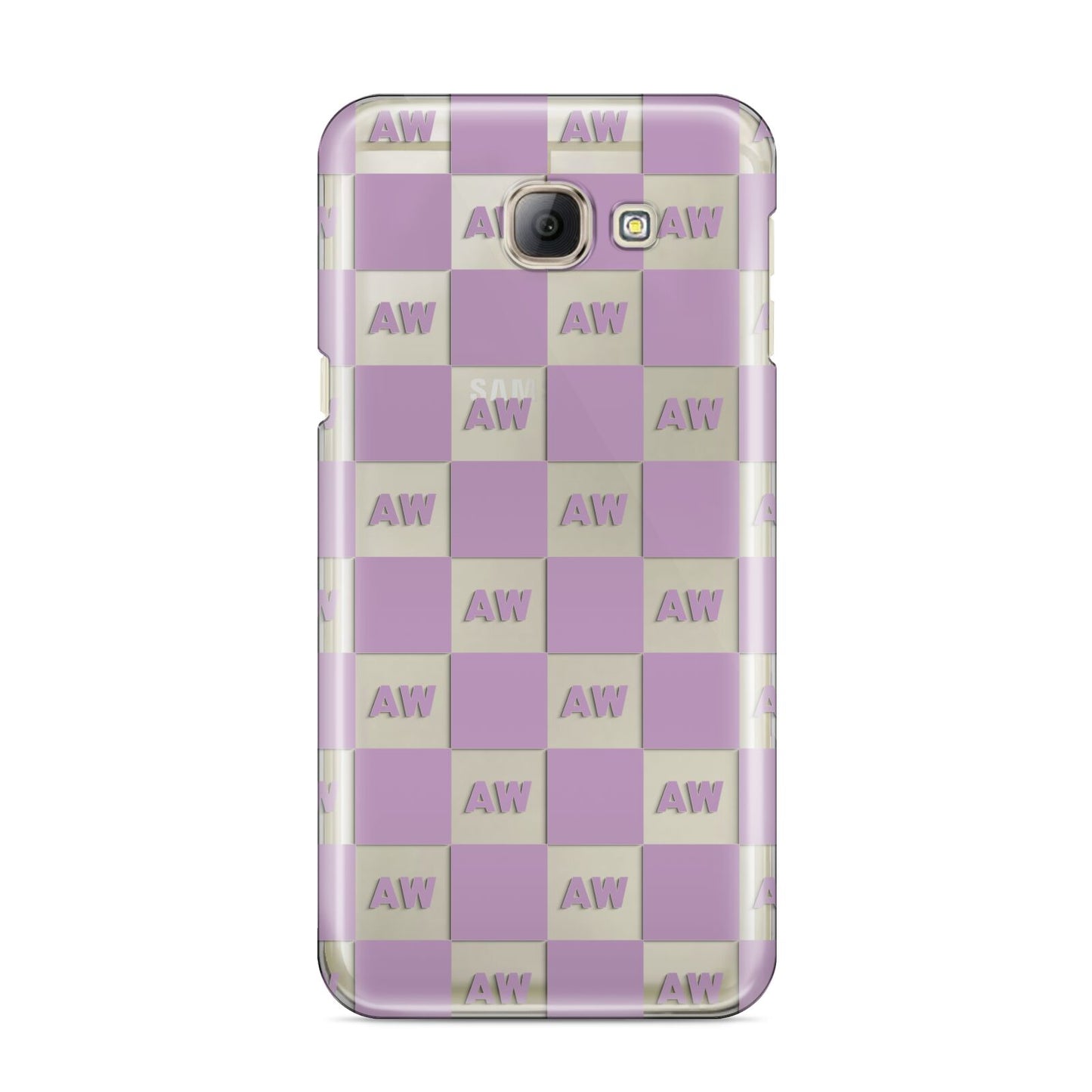 Personalised Check Grid Samsung Galaxy A8 2016 Case