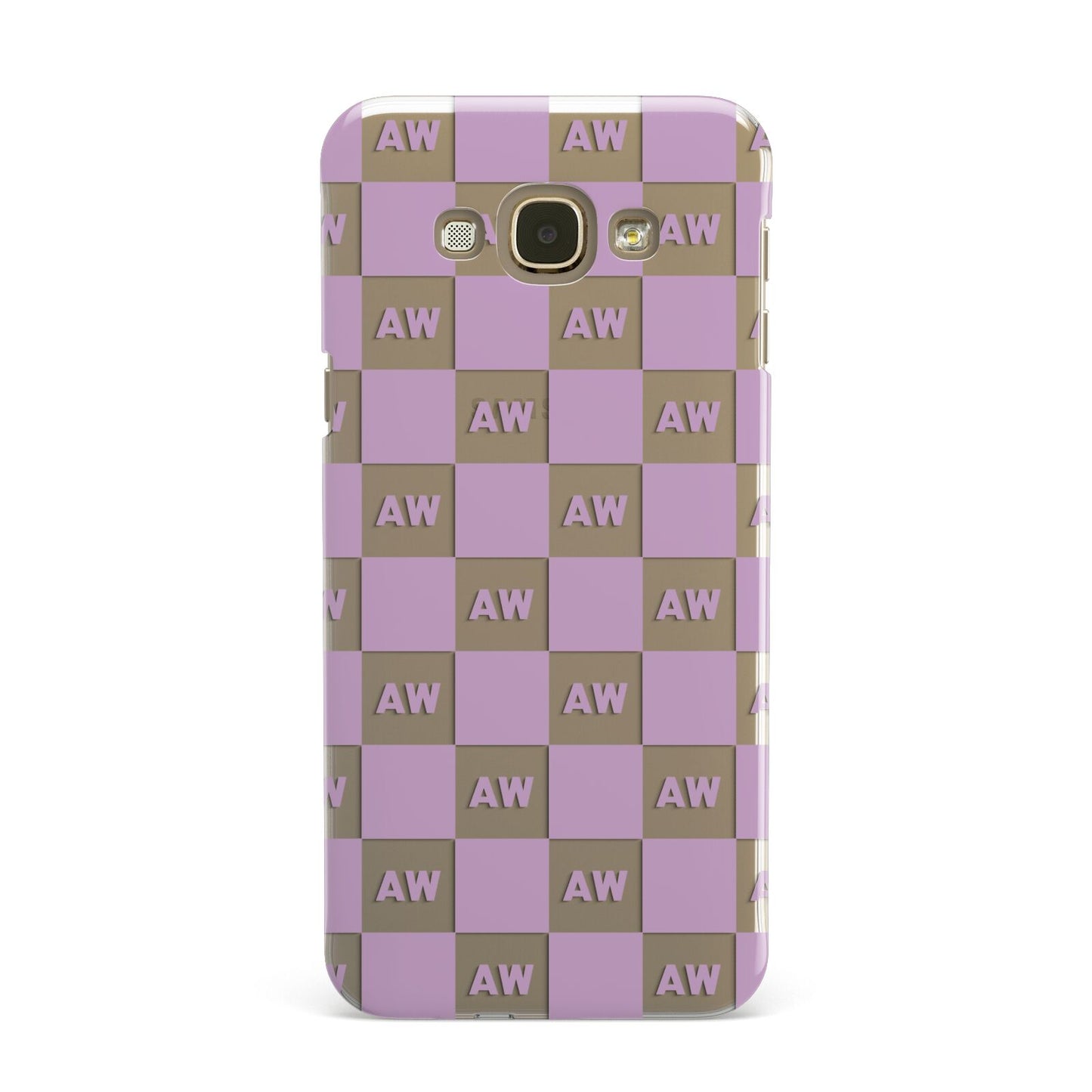 Personalised Check Grid Samsung Galaxy A8 Case