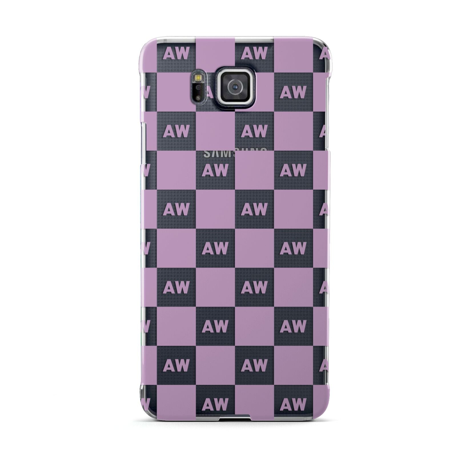 Personalised Check Grid Samsung Galaxy Alpha Case