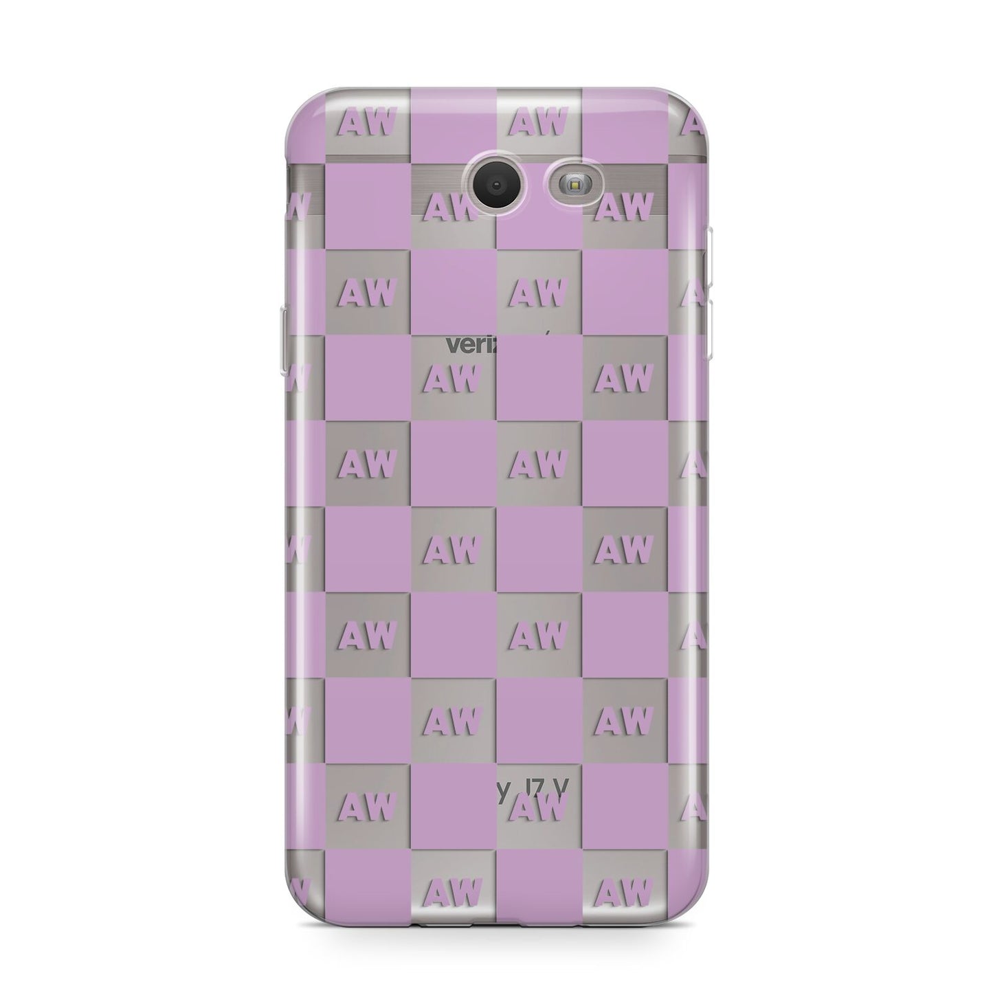 Personalised Check Grid Samsung Galaxy J7 2017 Case