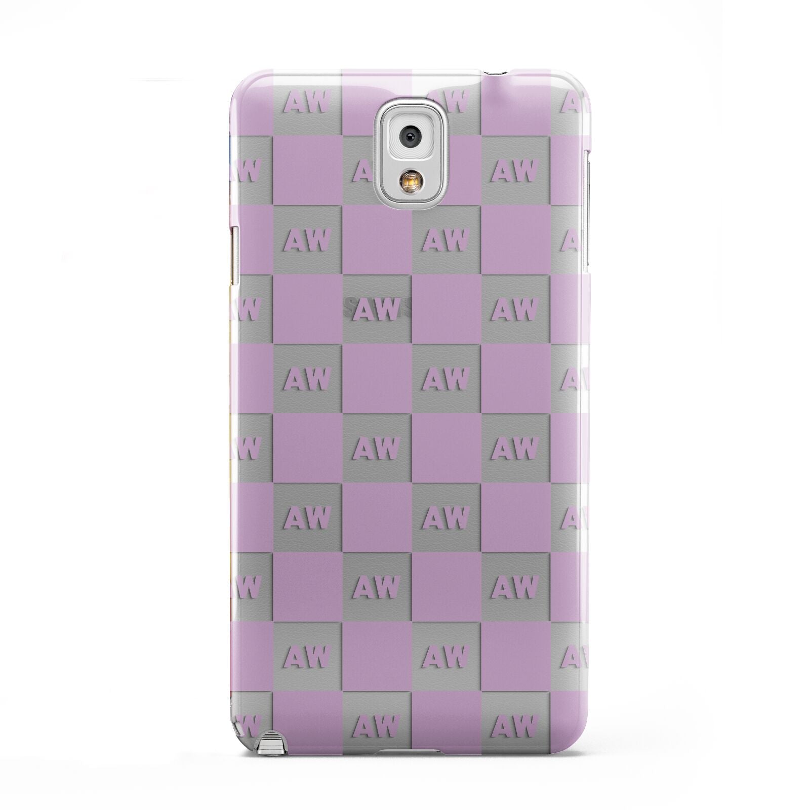 Personalised Check Grid Samsung Galaxy Note 3 Case