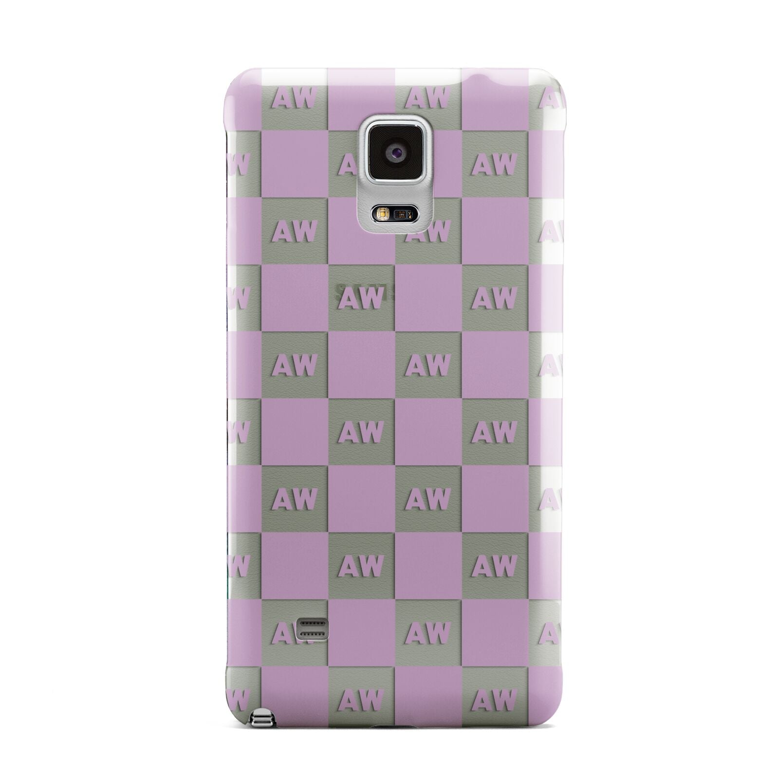 Personalised Check Grid Samsung Galaxy Note 4 Case