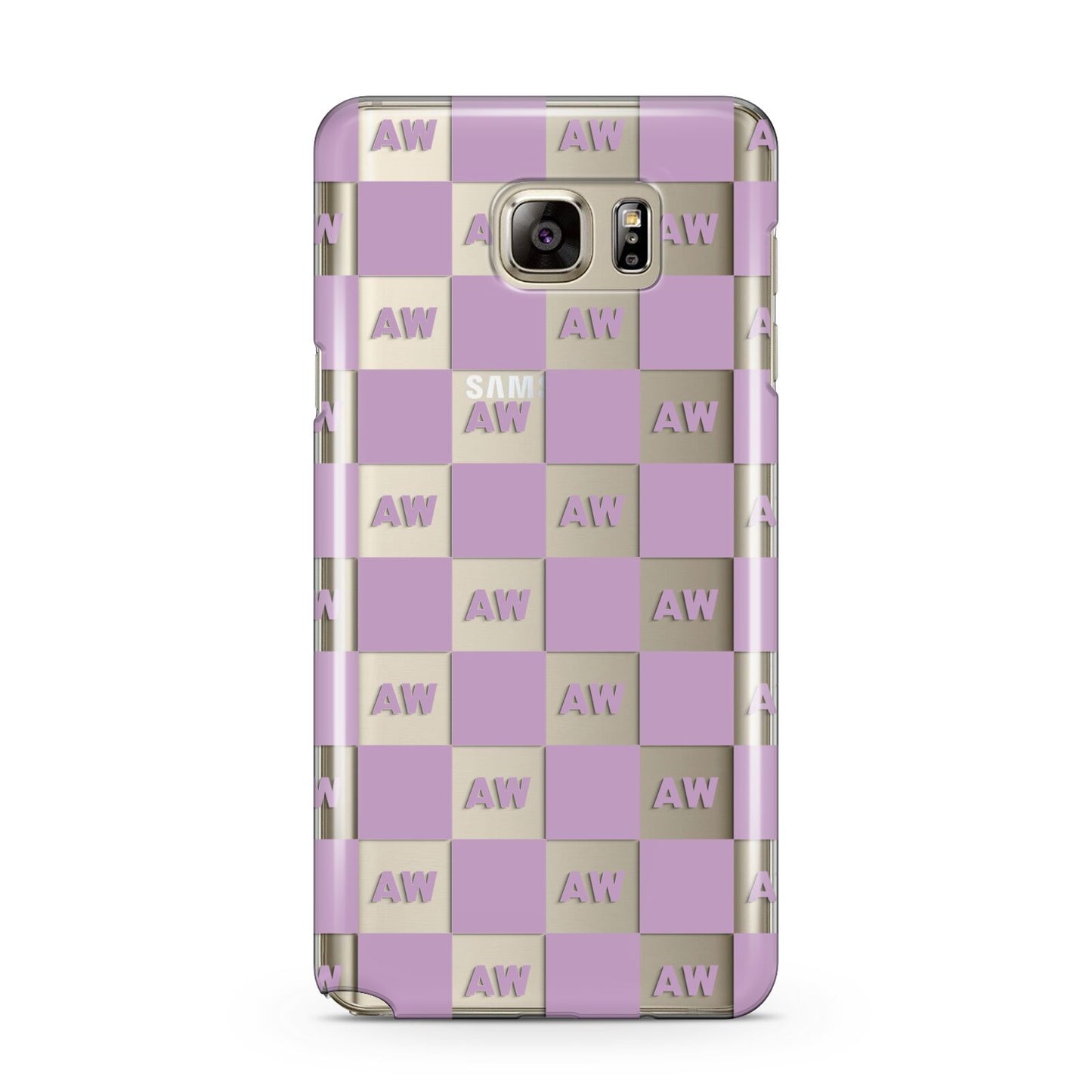 Personalised Check Grid Samsung Galaxy Note 5 Case