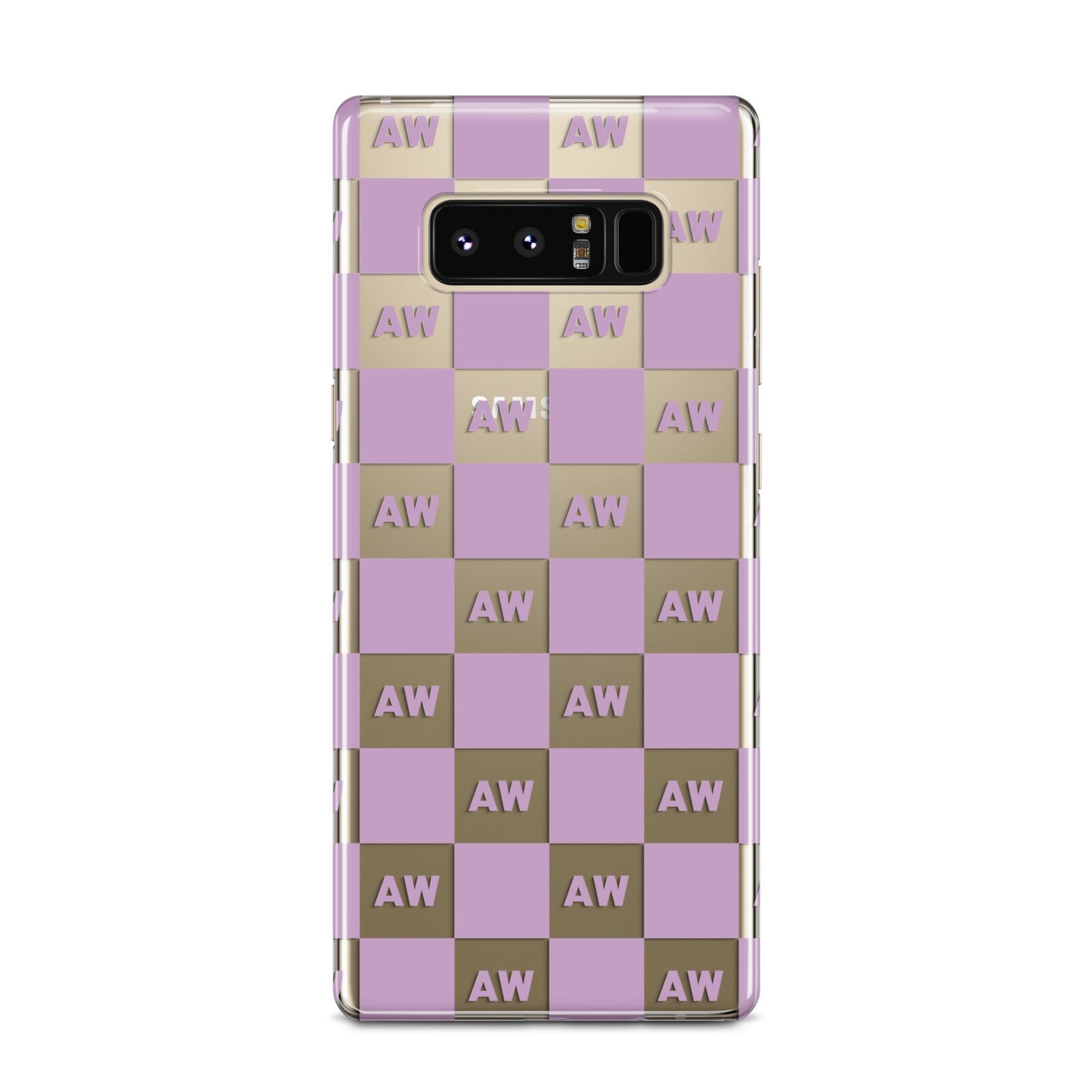 Personalised Check Grid Samsung Galaxy Note 8 Case