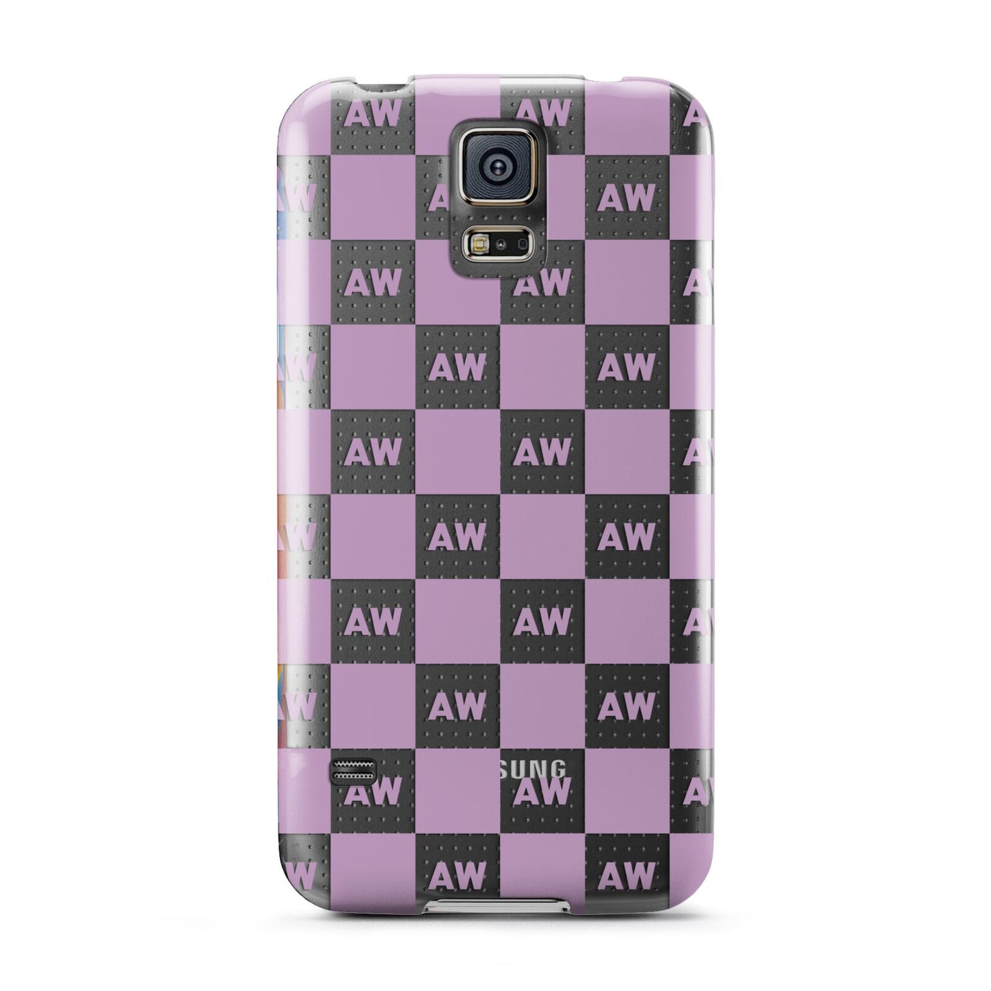 Personalised Check Grid Samsung Galaxy S5 Case
