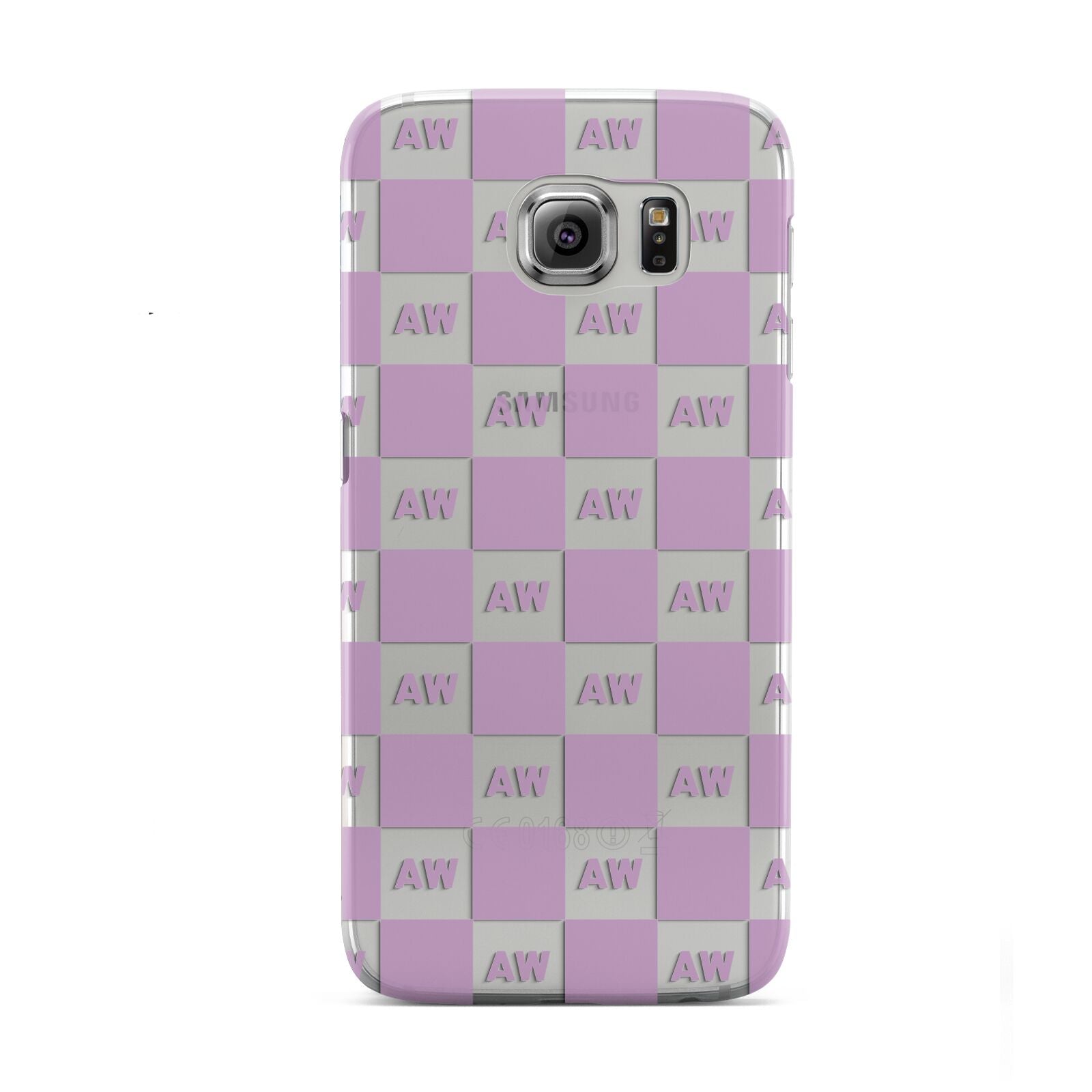 Personalised Check Grid Samsung Galaxy S6 Case