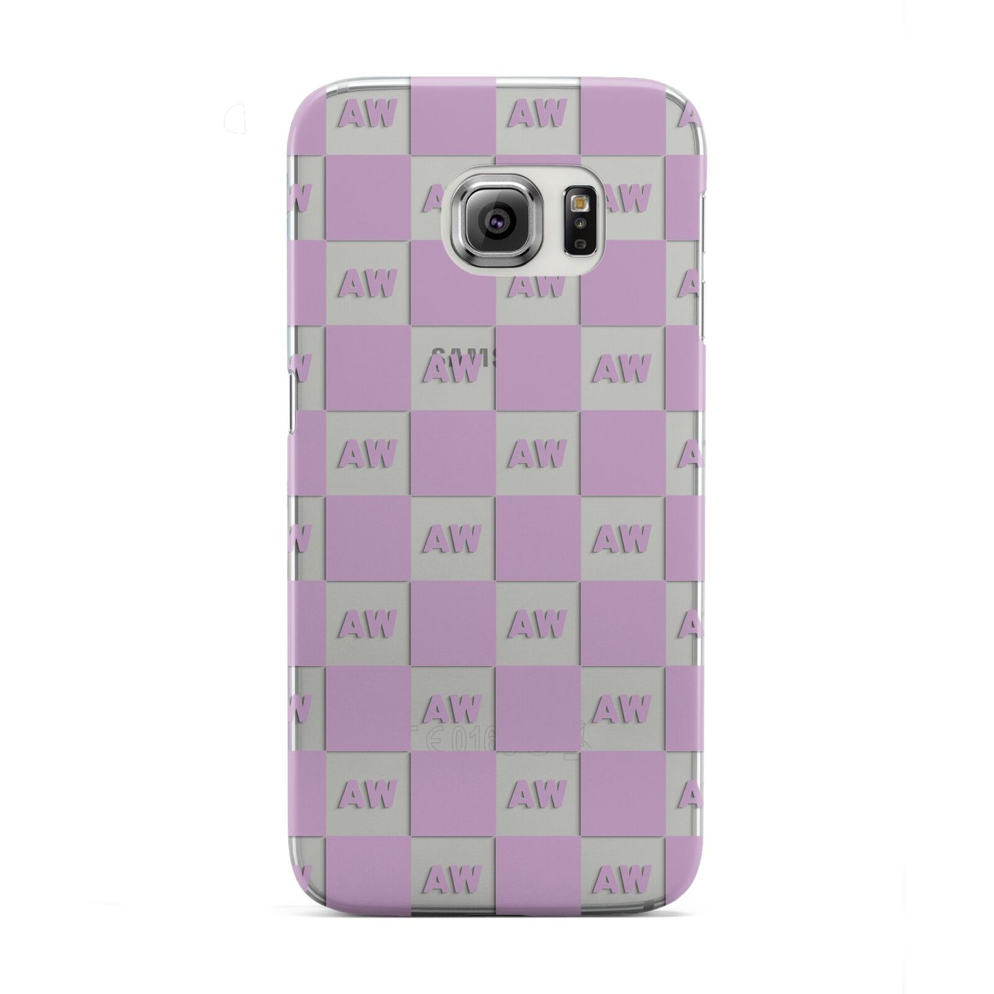 Personalised Check Grid Samsung Galaxy S6 Edge Case
