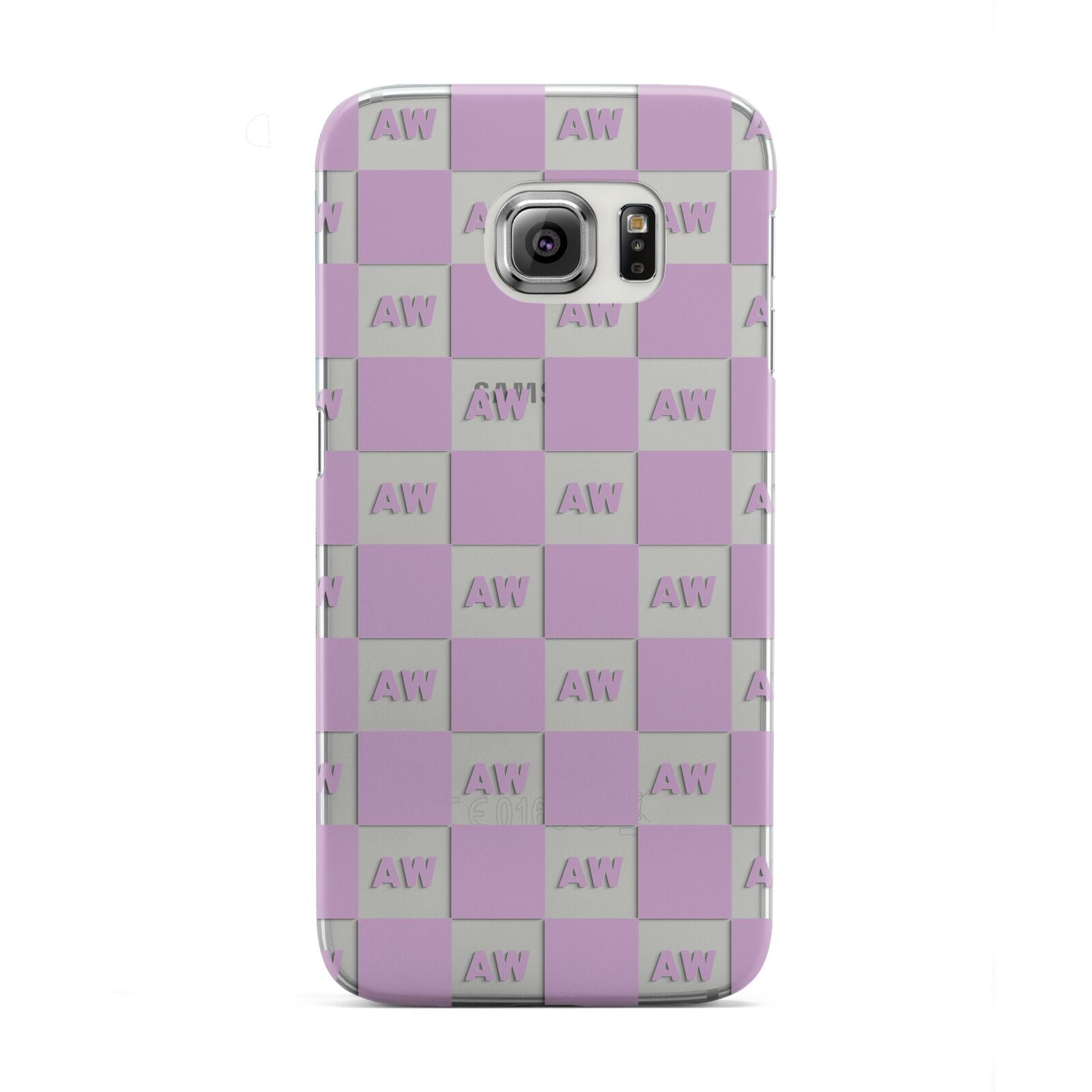 Personalised Check Grid Samsung Galaxy S6 Edge Case