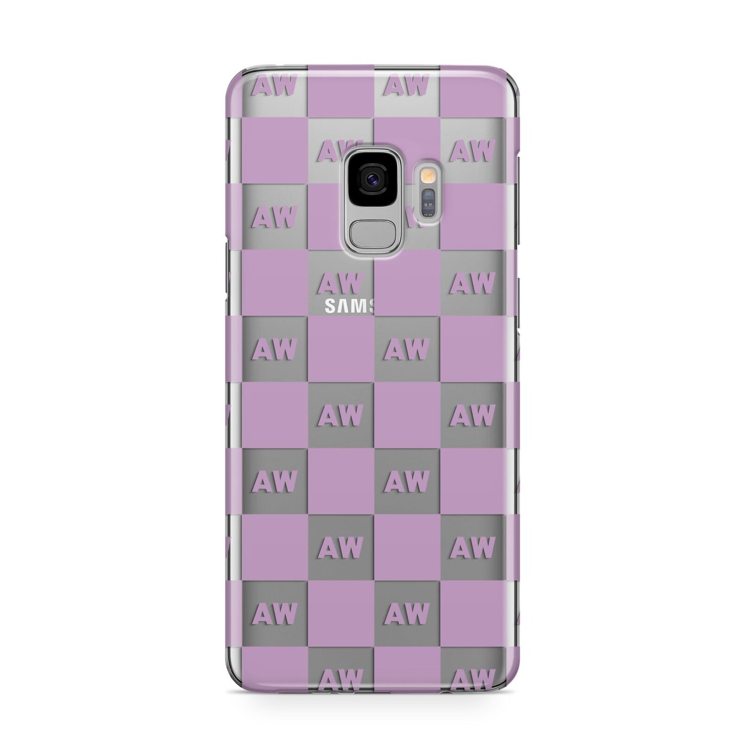 Personalised Check Grid Samsung Galaxy S9 Case