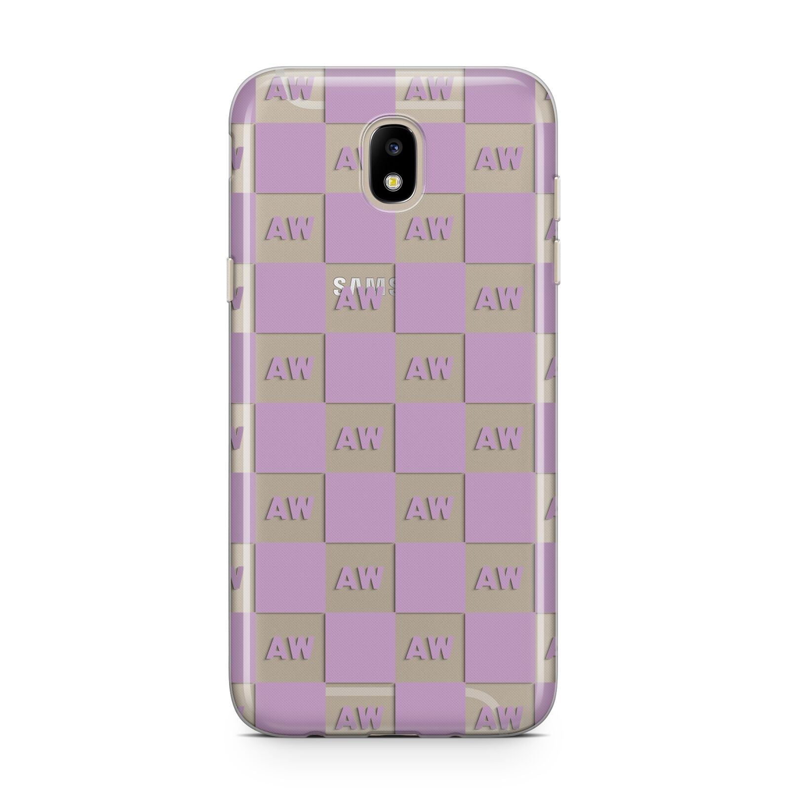 Personalised Check Grid Samsung J5 2017 Case