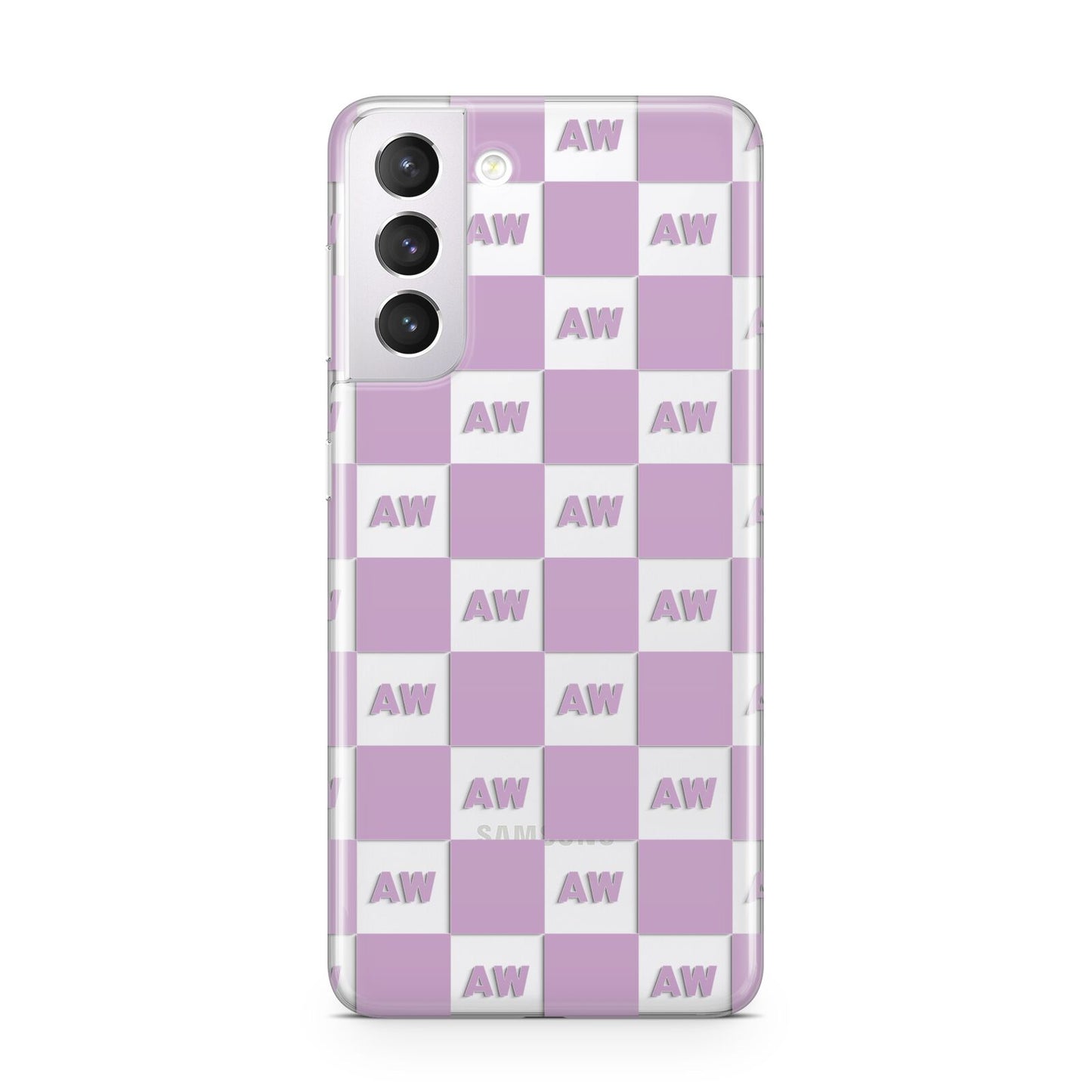 Personalised Check Grid Samsung S21 Case