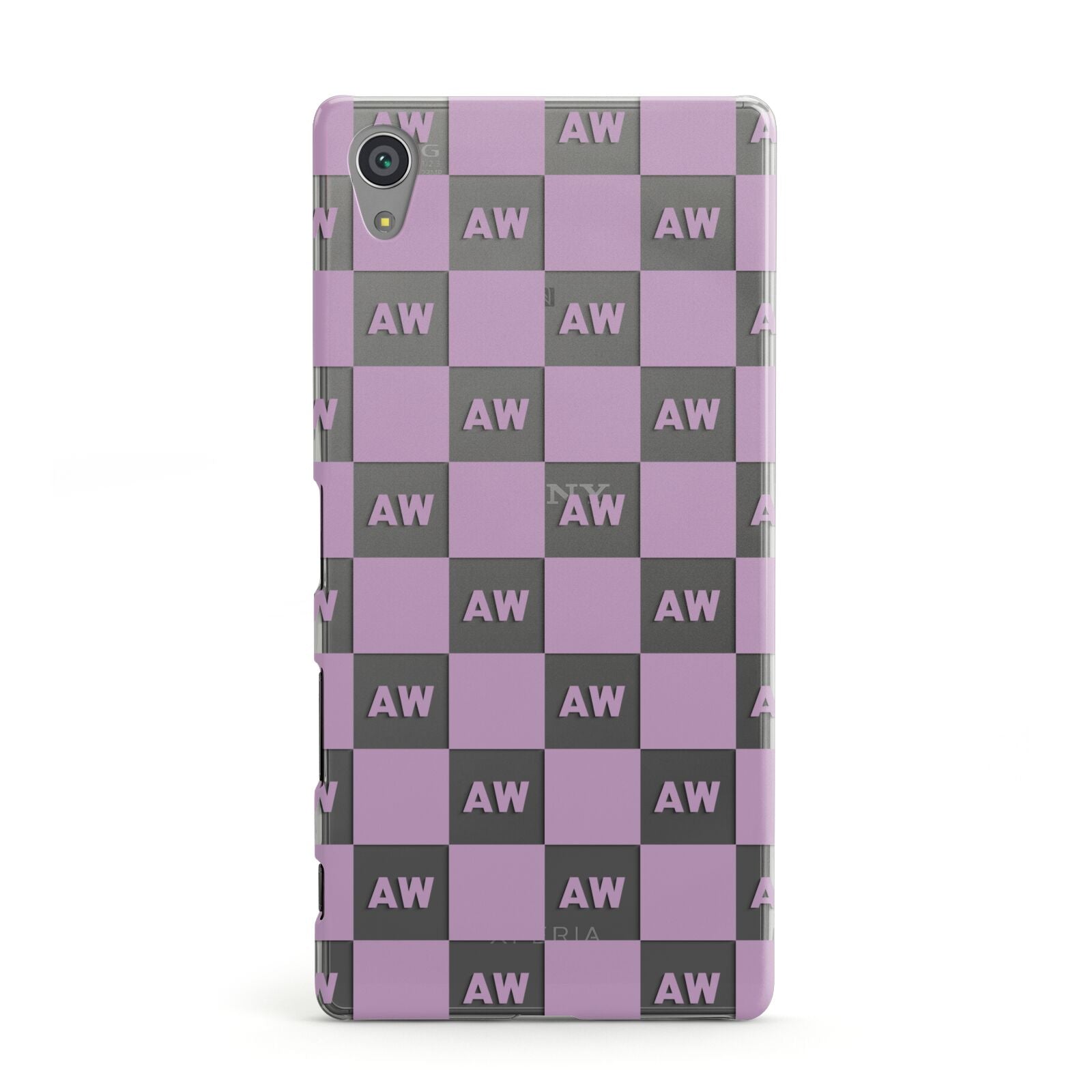 Personalised Check Grid Sony Xperia Case