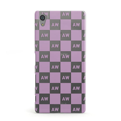 Personalised Check Grid Sony Xperia Case