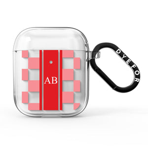 Personalised Checkered AirPods Case