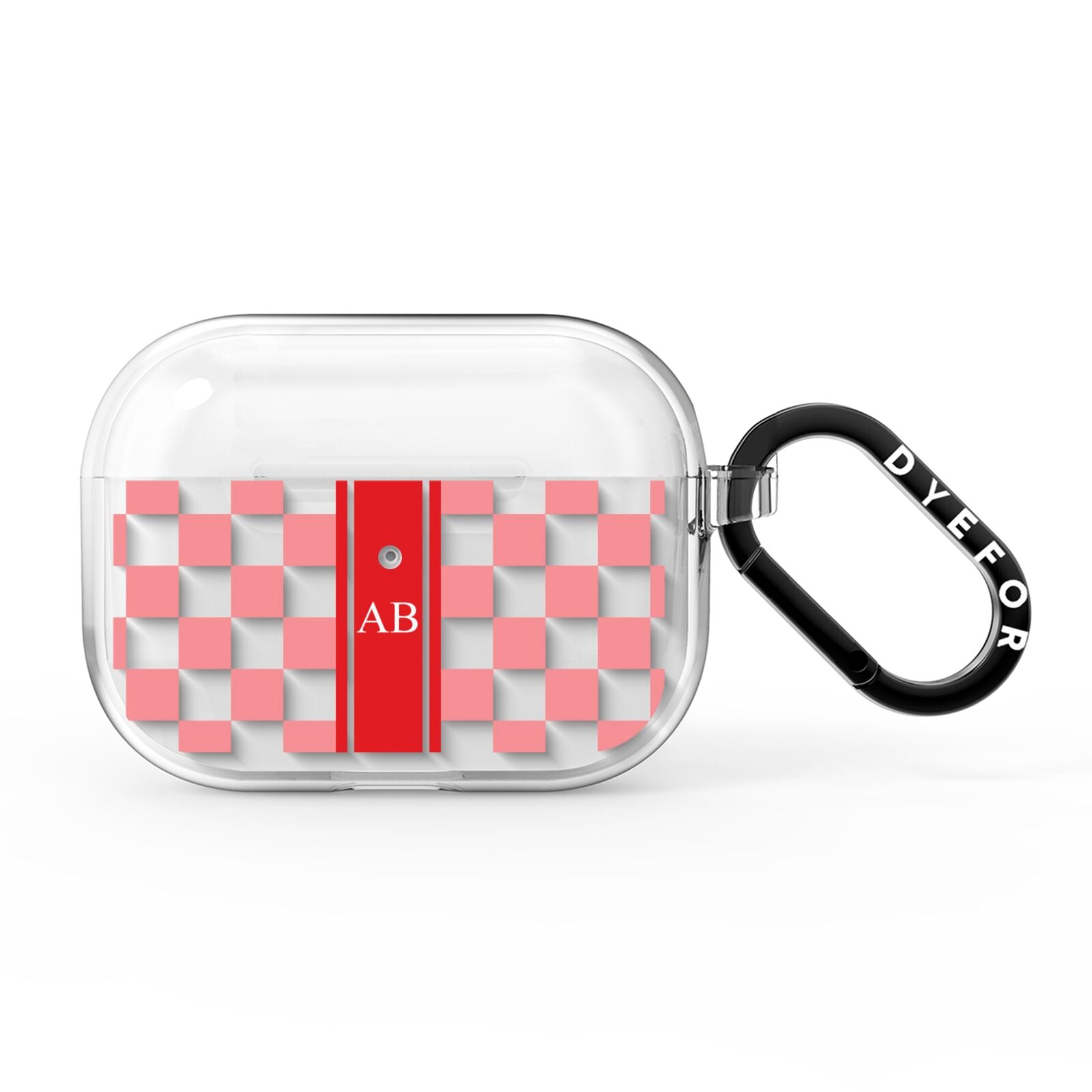 Personalised Checkered AirPods Pro Clear Case