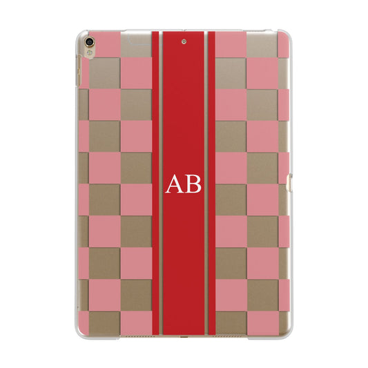 Personalised Checkered Apple iPad Gold Case