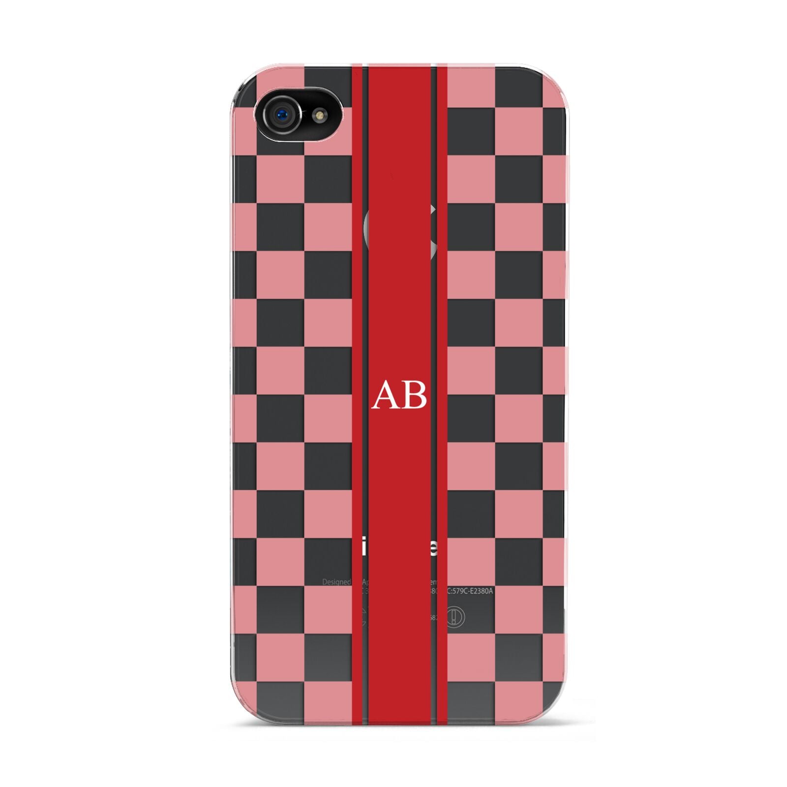 Personalised Checkered Apple iPhone 4s Case