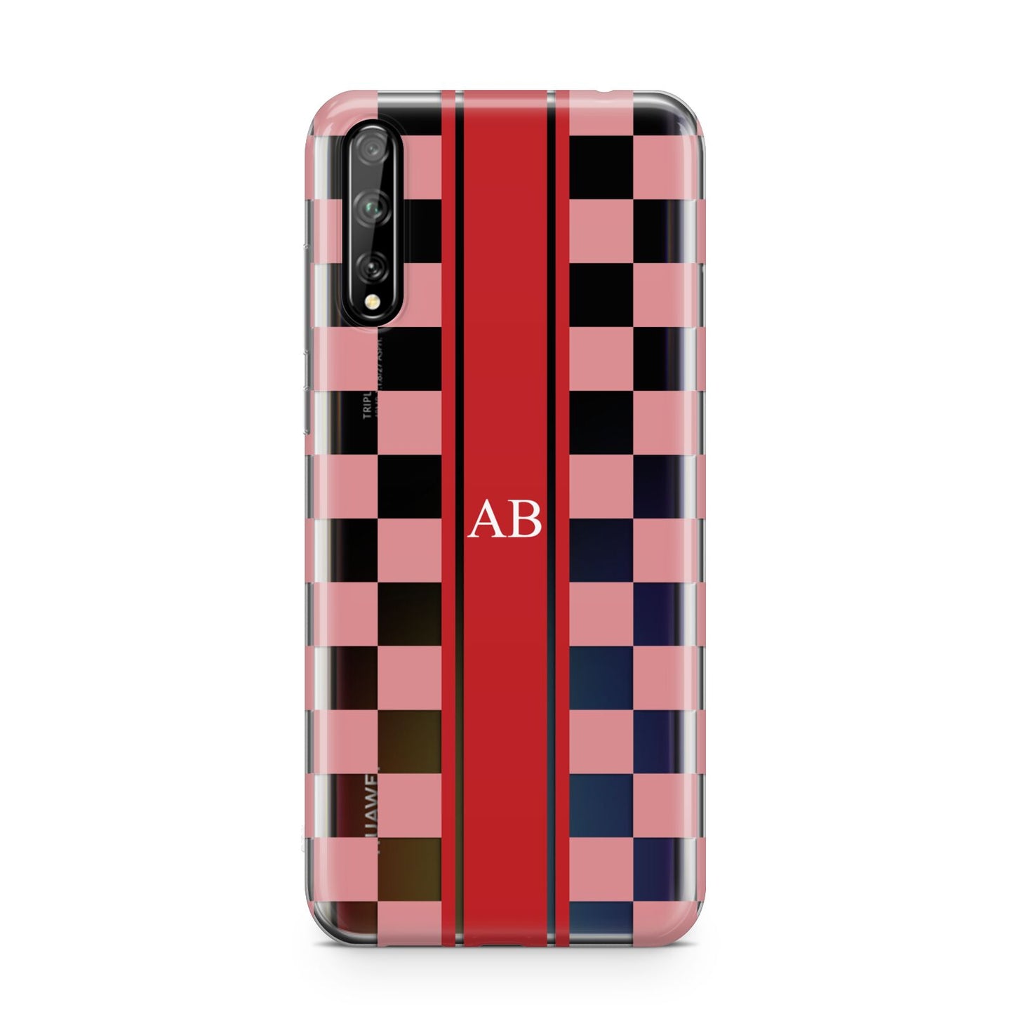 Personalised Checkered Huawei Enjoy 10s Phone Case