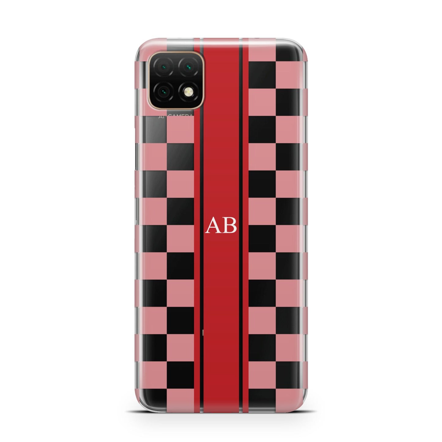 Personalised Checkered Huawei Enjoy 20 Phone Case