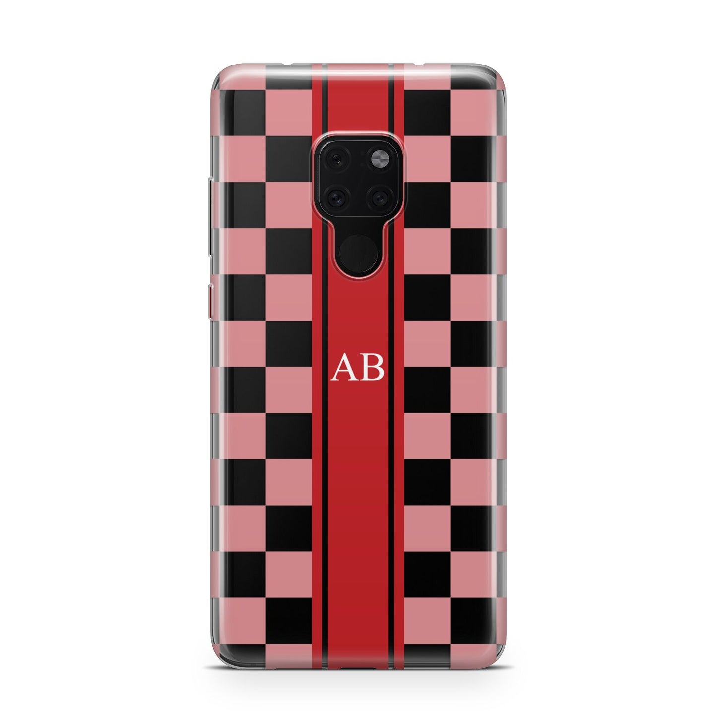 Personalised Checkered Huawei Mate 20 Phone Case